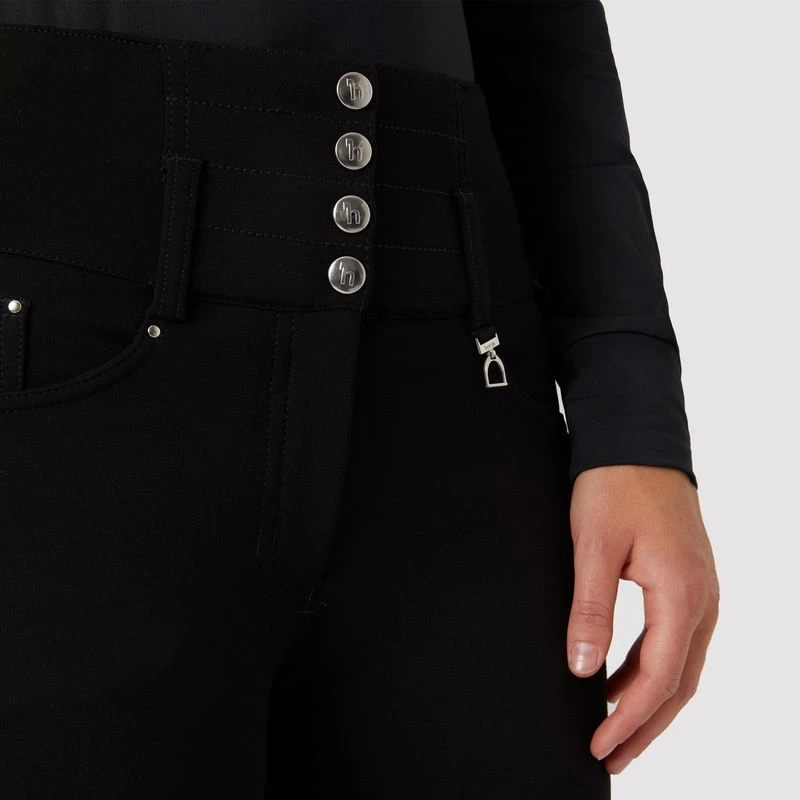 Horze Women's Tara Full Seat Thermo Breeches - Black 2 Horze Women's Tara Full Seat Thermo Breeches - Black - Image 2