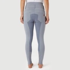 Horze Women's Tara High Waist Breeches Leather Full Seat - Tradewinds Grey 6 Horze Women's Tara High Waist Breeches Leather Full Seat - Tradewinds Grey -Horse Rider Wear 601863 800 800