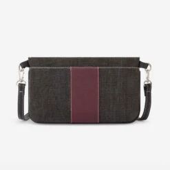 Oughton Vintage Canvas Paddock Crossbody - Graphite/Bordeaux 9 Oughton Vintage Canvas Paddock Crossbody - Graphite/Bordeaux -Horse Rider Wear 603913 800 800