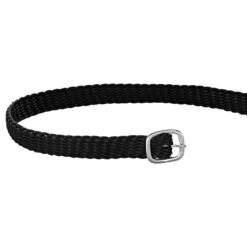 Herm Sprenger Perlon Spur Straps - Black/Stainless Steel