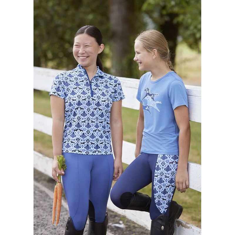 Kerrits Kids' Always Cool Print Ice Fil Short Sleeve Shirt - Ink Painted Horse 3 Kerrits Kids' Always Cool Print Ice Fil Short Sleeve Shirt - Ink Painted Horse - Image 3