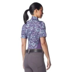 Kerrits Women's Always Cool Print Ice Fil Short Sleeve Shirt - Iris Lucky Paisley/Iris -Horse Rider Wear 609148 800 800