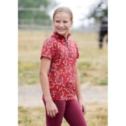 Kerrits Kids' Always Cool Print Ice Fil Short Sleeve Shirt - Ruby Lucky Paisley 6 Kerrits Kids' Always Cool Print Ice Fil Short Sleeve Shirt - Ruby Lucky Paisley -Horse Rider Wear 609268 800 800