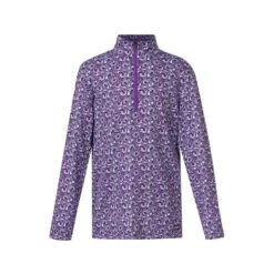Kerrits Kids' Always Cool Print Ice Fil Long Sleeve Shirt - Iris Make Your Luck