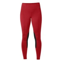 Kerrits Women's Flow Rise Knee Patch Performance Tights - Ruby