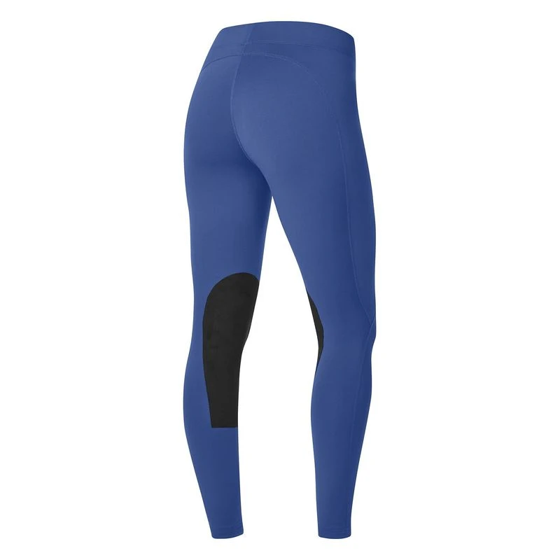 Kerrits Women's Flow Rise Knee Patch Performance Tights - True Blue 2 Kerrits Women's Flow Rise Knee Patch Performance Tights - True Blue - Image 2