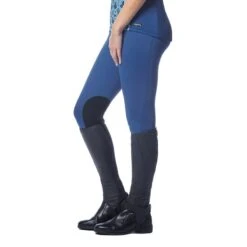 Kerrits Women's Flow Rise Knee Patch Performance Tights - True Blue 6 Kerrits Women's Flow Rise Knee Patch Performance Tights - True Blue -Horse Rider Wear 609523 800 800