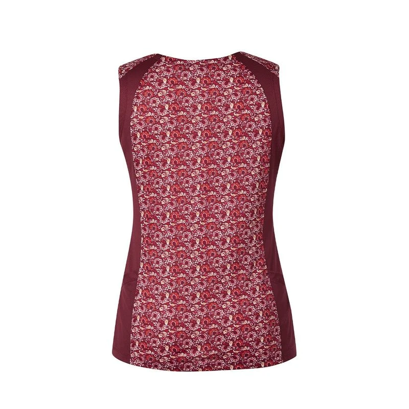 Kerrits Women's Always Cool Ice Fil Tank - Sangria Make Your Luck/Sangria 2 Kerrits Women's Always Cool Ice Fil Tank - Sangria Make Your Luck/Sangria - Image 2