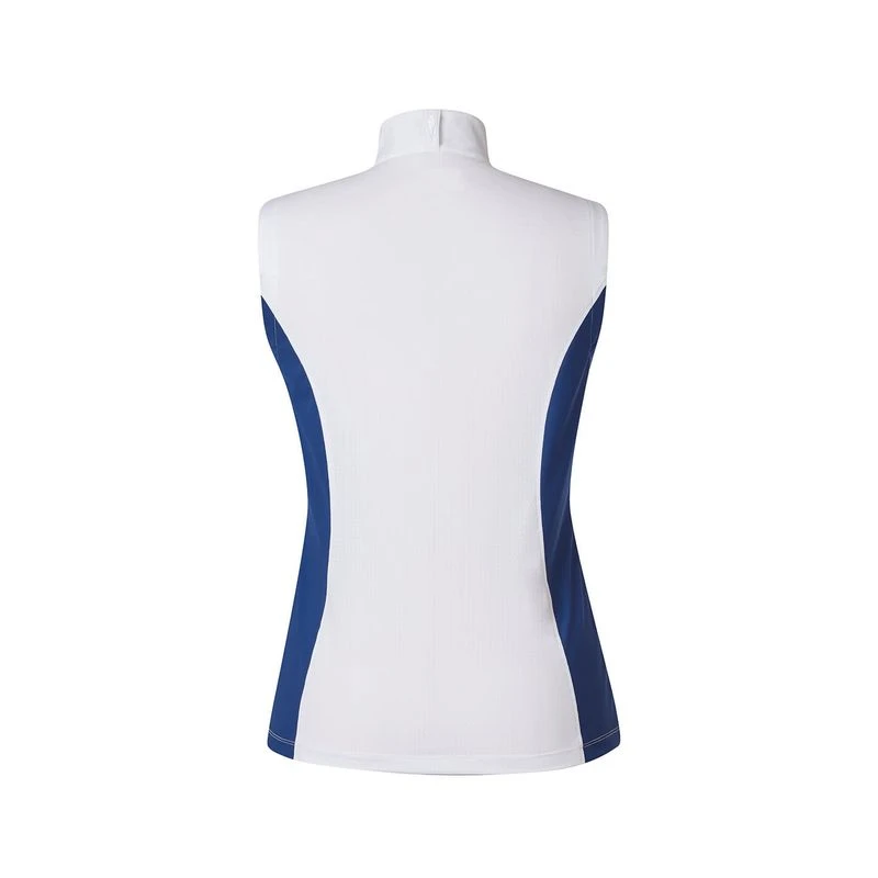 Kerrits Women's Affinity Sleeveless Show Shirt - True Blue/Iron Bouquet 2 Kerrits Women's Affinity Sleeveless Show Shirt - True Blue/Iron Bouquet - Image 2