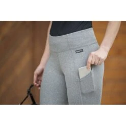 Kerrits Women's Free Style Knee Patch Pocket Tights - Charcoal Heather/Black -Horse Rider Wear 610823 800 800