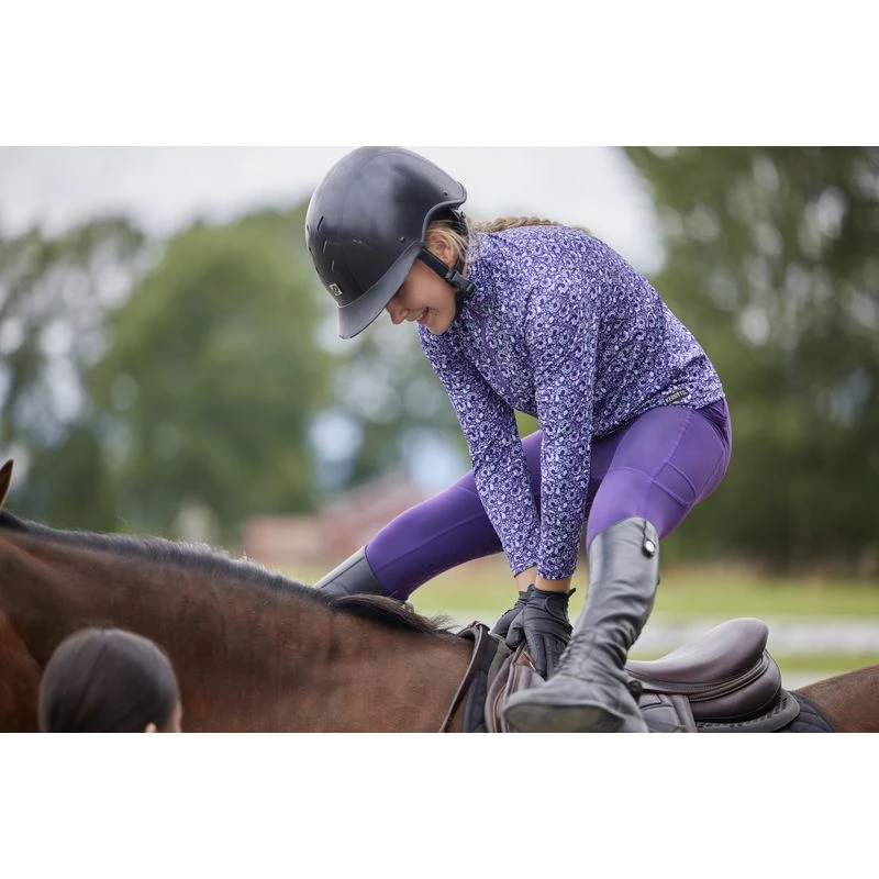 Kerrits Kids' Ice Fil Full Seat Tech Tights - Huckleberry 3 Kerrits Kids' Ice Fil Full Seat Tech Tights - Huckleberry - Image 3