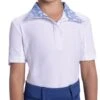 Romfh Kids' Sarah Short Sleeve Show Shirt - White/Very Peri LillyBits