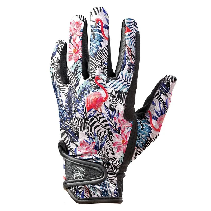 Ovation Cool Rider Gloves - Zebra 1 Ovation Cool Rider Gloves - Zebra