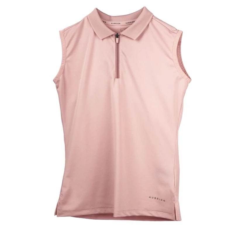Shires Aubrion Kids' Poise Sleeveless Tech Polo - Rose 1 Shires Aubrion Kids' Poise Sleeveless Tech Polo - Rose