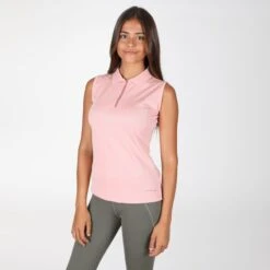 Shires Aubrion Women's Poise Sleeveless Polo - Rose -Horse Rider Wear 618826 800 800