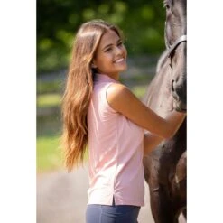 Shires Aubrion Women's Poise Sleeveless Polo - Rose -Horse Rider Wear 618828 800 800
