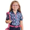 Romfh Kids' Chill Factor Printed Short Sleeve Sun Shirt - Lilly Bits Juicy Pink/Navy