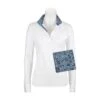 RJ Classics Women's Maddie 37.5 Show Shirt - White/Blue Paisley Floral