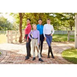 RJ Classics Women's Gulf Natural Rise Front Zip Breeches - Crown Blue -Horse Rider Wear 623751 800 800