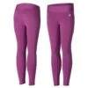 Horze Kids' Active Silicone Full Seat Winter Tights - Arty Purple