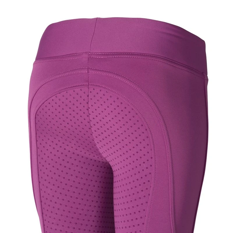 Horze Kids' Active Silicone Full Seat Winter Tights - Arty Purple 2 Horze Kids' Active Silicone Full Seat Winter Tights - Arty Purple - Image 2