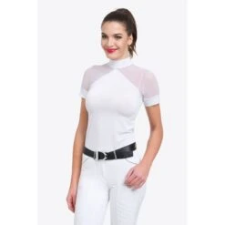 Cavalliera Women's Marielle Short Sleeve Show Shirt - White/White 5 Cavalliera Women's Marielle Short Sleeve Show Shirt - White/White -Horse Rider Wear 644266 800 800