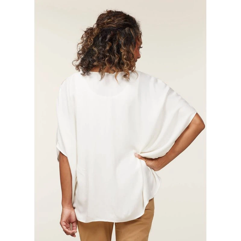 EQL Women's Embroidered EQ Stripe Top - Soft White 4 EQL Women's Embroidered EQ Stripe Top - Soft White - Image 4