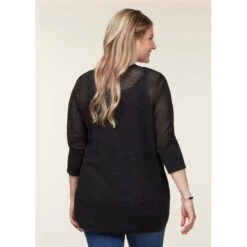 EQL Women's Mesh Cocoon Cardigan - Black -Horse Rider Wear 644800 800 800
