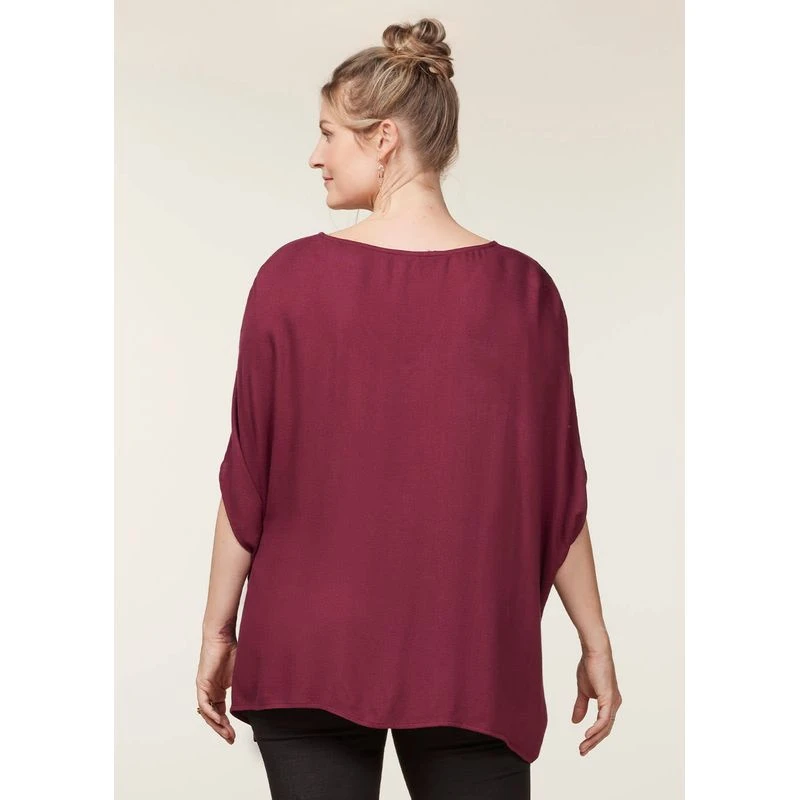 EQL Women's Embroidered EQ Stripe Top - Sangria 4 EQL Women's Embroidered EQ Stripe Top - Sangria - Image 4