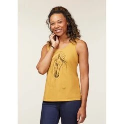 EQL Women's Graceful Horse Tank - Dijon -Horse Rider Wear 645079 800 800