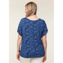 EQL Women's Allure Ecovero Short Sleeve Top - Ink Countryside -Horse Rider Wear 645268 800 800