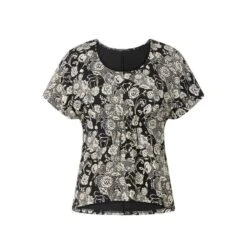 EQL Women's Allure Ecovero Short Sleeve Top - Black Eq Lace