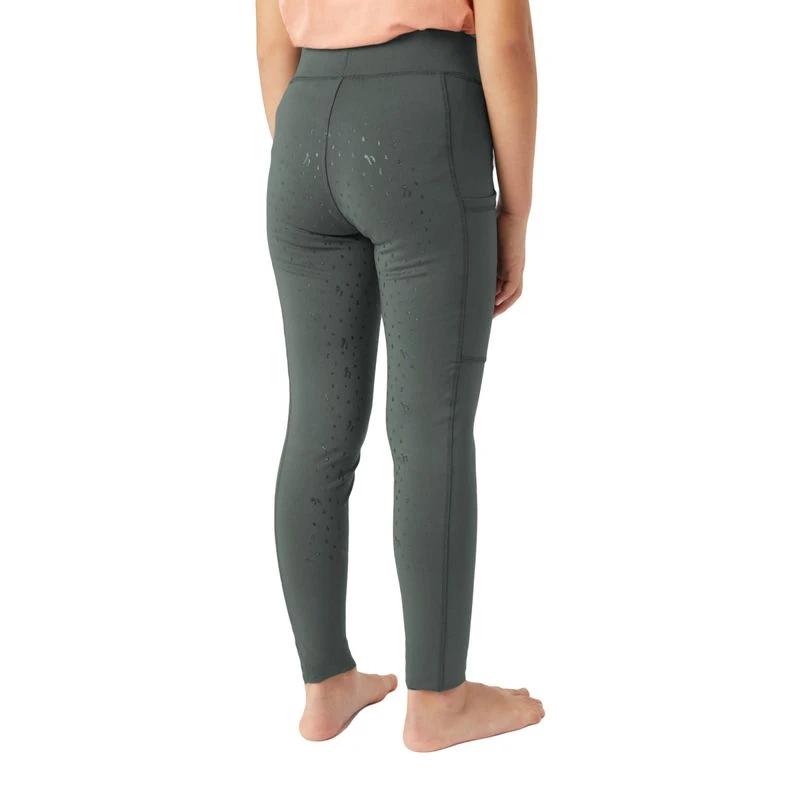 Horze Kids' Valeria Full Seat Tights - Goblin Blue 5 Horze Kids' Valeria Full Seat Tights - Goblin Blue - Image 5
