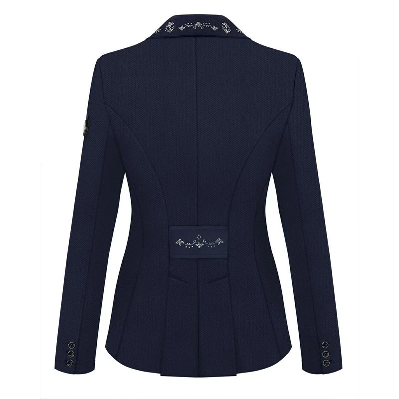 Fair Play Women's Alissa Fleur Dressage Summer Short Tail Coat - Navy 2 Fair Play Women's Alissa Fleur Dressage Summer Short Tail Coat - Navy - Image 2