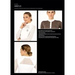 Fair Play Women's Aiko Long Sleeve Competition Shirt - Navy 5 Fair Play Women's Aiko Long Sleeve Competition Shirt - Navy -Horse Rider Wear 655572 800 800