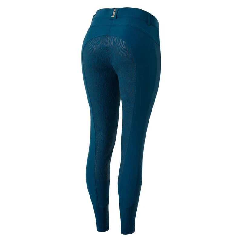 Horze Women's Saphira Ventilated Full Seat Breeches - Legion Blue 1 Horze Women's Saphira Ventilated Full Seat Breeches - Legion Blue