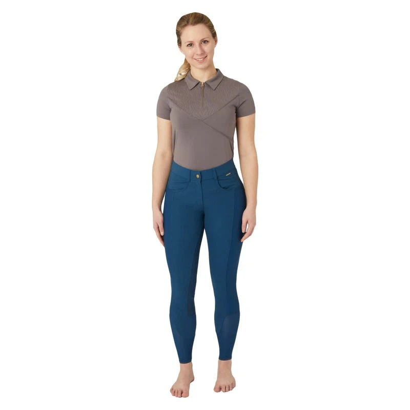 Horze Women's Saphira Ventilated Full Seat Breeches - Legion Blue 2 Horze Women's Saphira Ventilated Full Seat Breeches - Legion Blue - Image 2