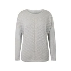 EQL Women's Chevron Pointelle Sweater - Heather Grey 9 EQL Women's Chevron Pointelle Sweater - Heather Grey -Horse Rider Wear 669734 800 800