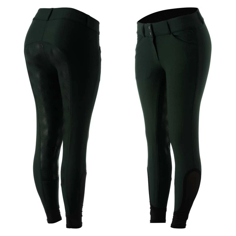 Equinavia Women's Maud Full Seat Breeches - Deep Green 1 Equinavia Women's Maud Full Seat Breeches - Deep Green