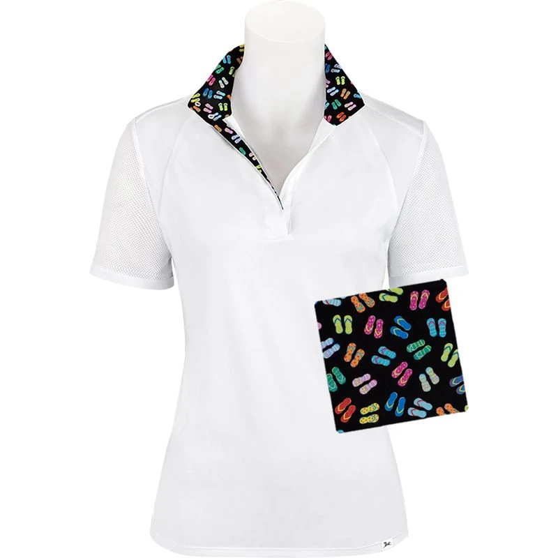 RJ Classics Women's Sadie 37.5 Short Sleeve Show Shirt - White/Flip Flops 1 RJ Classics Women's Sadie 37.5 Short Sleeve Show Shirt - White/Flip Flops