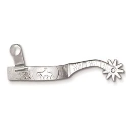 Toklat 3/4" Engraved Band Pleasure Spur - Brushed Stainless Steel