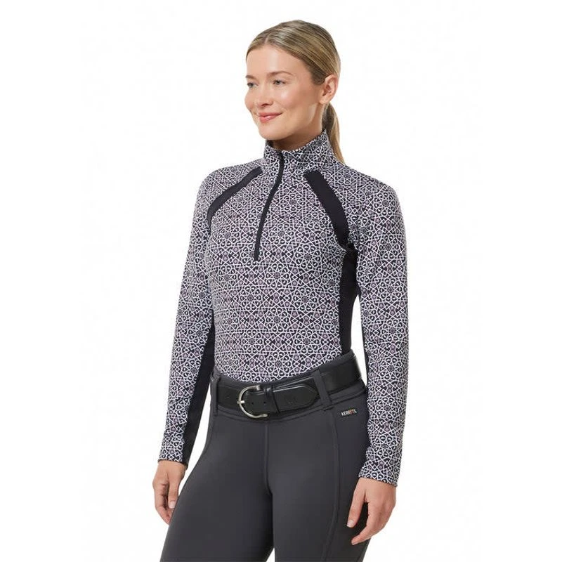 Kerrits Women's Rail Side Quarter Zip Tech Top - Black Starlight 3 Kerrits Women's Rail Side Quarter Zip Tech Top - Black Starlight - Image 3