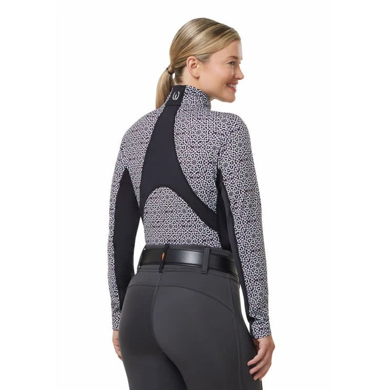 Kerrits Women's Rail Side Quarter Zip Tech Top - Black Starlight 4 Kerrits Women's Rail Side Quarter Zip Tech Top - Black Starlight - Image 4