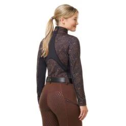 Kerrits Women's Rail Side Quarter Zip Tech Top - Leather Snaffle Harmony -Horse Rider Wear 681445 800 800