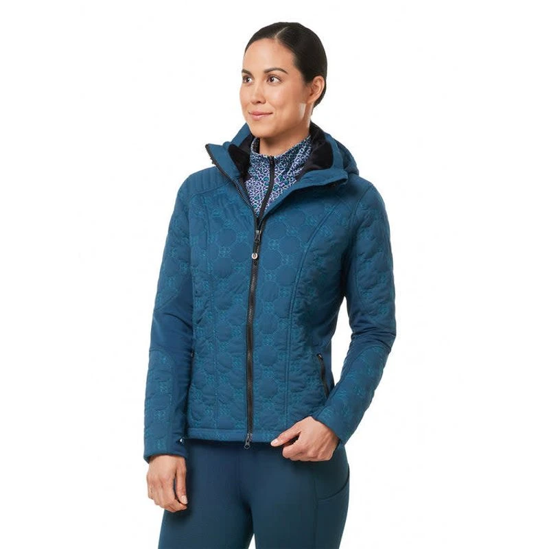 Kerrits Women's Bit By Bit Quilted Jacket - Lagoon 2 Kerrits Women's Bit By Bit Quilted Jacket - Lagoon - Image 2