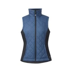 Kerrits Women's Full Motion Quilted Vest - Lake Herringbone Plaid