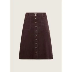 EQL Women's Soft Stretch Corduroy Skirt - Java