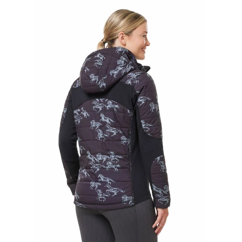 Kerrits Women's Light & Lofty Quilted Jacket - Black Run Free 4 Kerrits Women's Light & Lofty Quilted Jacket - Black Run Free - Image 4