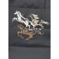 Kerrits Kids' Pony Tracks Reversible Quilted Jacket - Black Run Free/Black -Horse Rider Wear 683178 800 800
