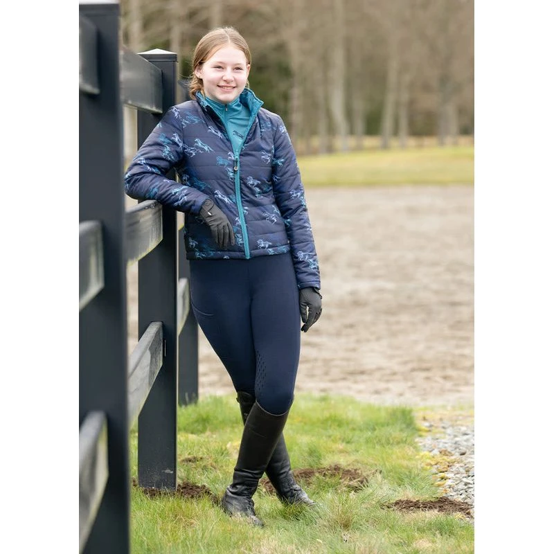 Kerrits Kids' Power Stretch Knee Patch Pocket Tights - Ink 4 Kerrits Kids' Power Stretch Knee Patch Pocket Tights - Ink - Image 4